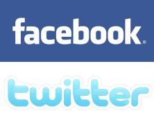 Logos de facebook y twitter